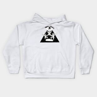 Entertaintment Media as an Illuminati Conspiracy Kids Hoodie